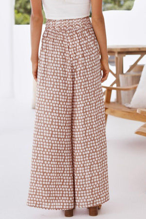 Ultimate Comfort Wide Leg Polka Dot Palazzo Pants - MXSTUDIO.COM