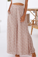 Ultimate Comfort Wide Leg Polka Dot Palazzo Pants - MXSTUDIO.COM