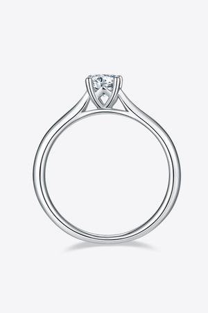 Ultimate Self Solitaire Sterling Silver Moissanite Ring - MXSTUDIO.COM