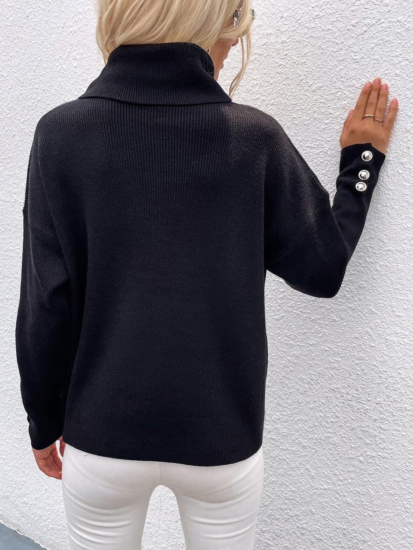 Ultra-Chic Knit Turtleneck Sweater - MXSTUDIO.COM