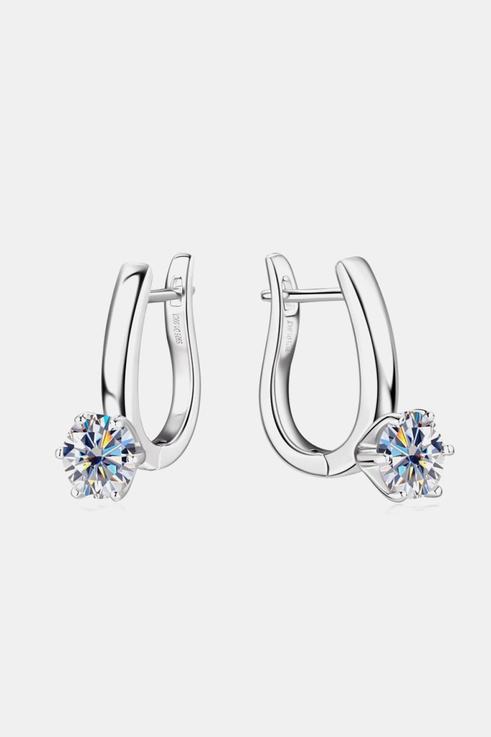 Ultra-Fine 6 Prong Round 2 Carat Moissanite Earrings - MXSTUDIO.COM