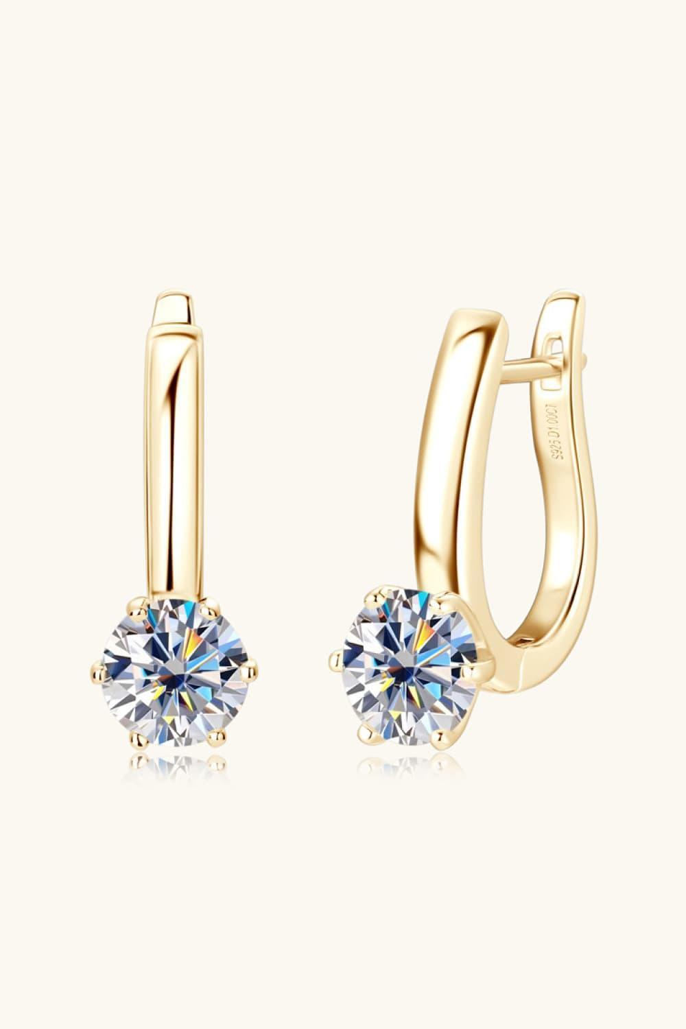 Ultra-Fine 6 Prong Round 2 Carat Moissanite Earrings - MXSTUDIO.COM