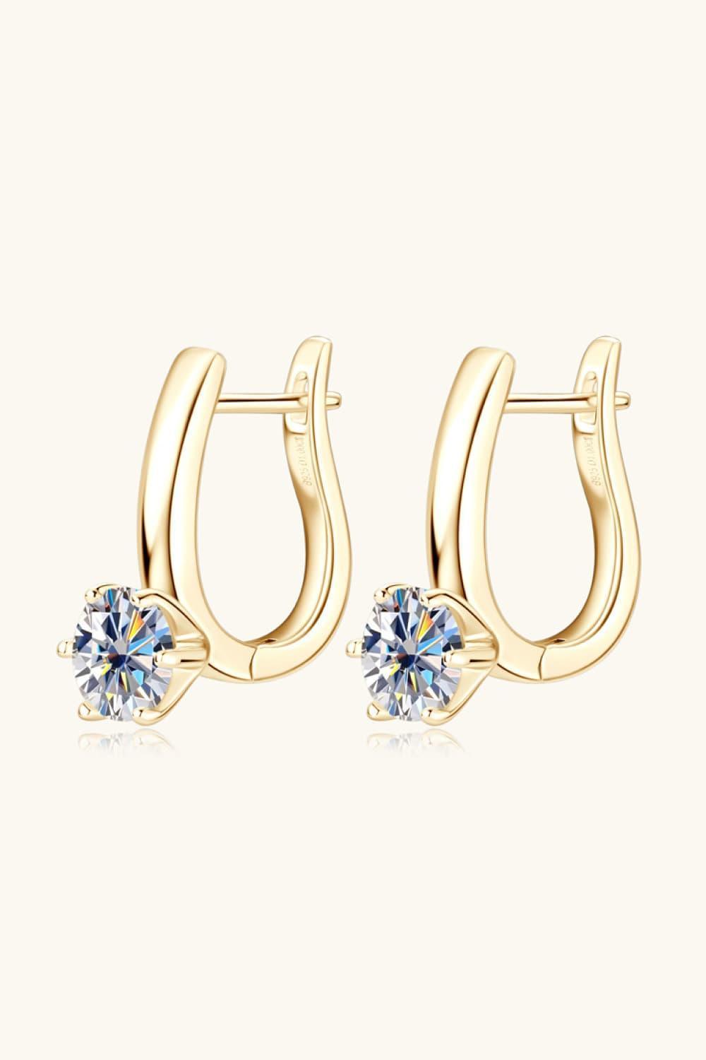 Ultra-Fine 6 Prong Round 2 Carat Moissanite Earrings - MXSTUDIO.COM