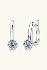 Ultra-Fine 6 Prong Round 2 Carat Moissanite Earrings - MXSTUDIO.COM