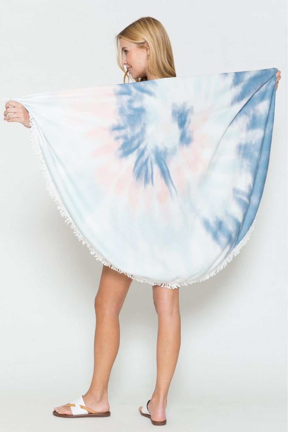 Ultra-Soft Round Tie Dye Beach Towel - MXSTUDIO.COM