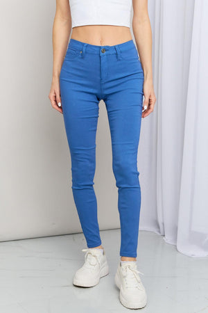 Ultra-Stretch Plus Size Electric Blue Skinny Jeans - MXSTUDIO.COM