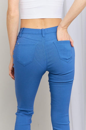 Ultra-Stretch Plus Size Electric Blue Skinny Jeans - MXSTUDIO.COM