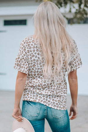 Uncomplicated Life Leopard V-Neck T-Shirt - MXSTUDIO.COM