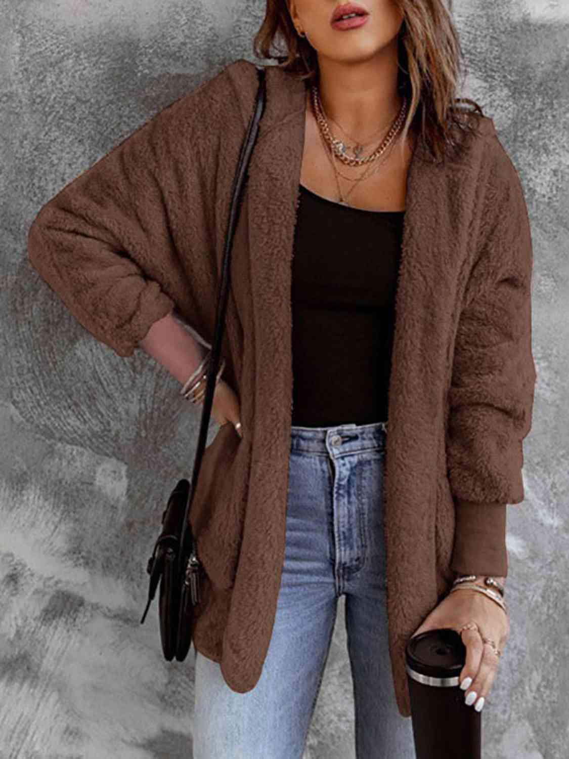 Undeniably Warm Faux Fur Hooded Jacket-MXSTUDIO.COM