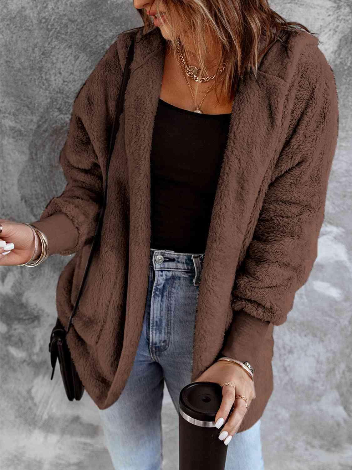 Undeniably Warm Faux Fur Hooded Jacket-MXSTUDIO.COM