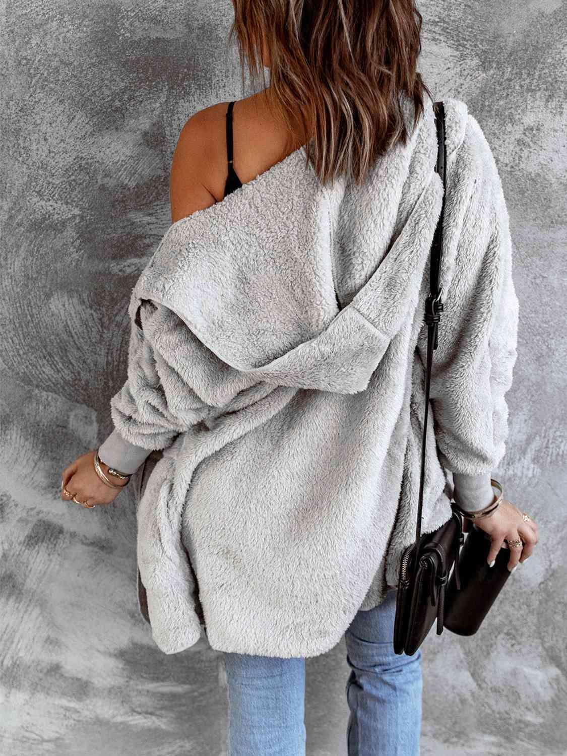 Undeniably Warm Faux Fur Hooded Jacket-MXSTUDIO.COM