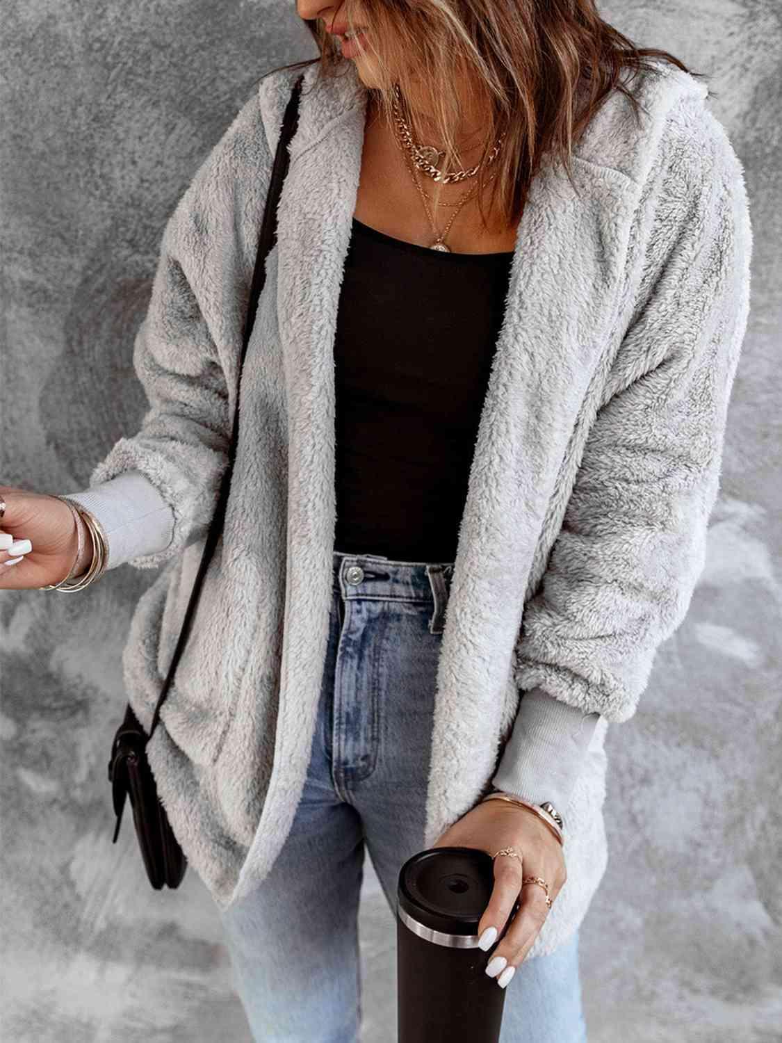 Undeniably Warm Faux Fur Hooded Jacket-MXSTUDIO.COM