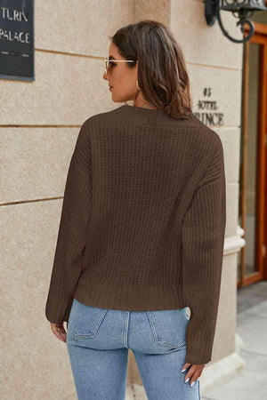 Understated Comfort V Neck Knit Sweater - MXSTUDIO.COM