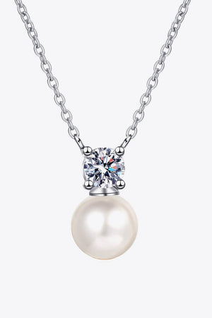 Unending Bliss Pearl Moissanite Necklace Womens - MXSTUDIO.COM