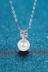 Unending Bliss Pearl Moissanite Necklace Womens - MXSTUDIO.COM