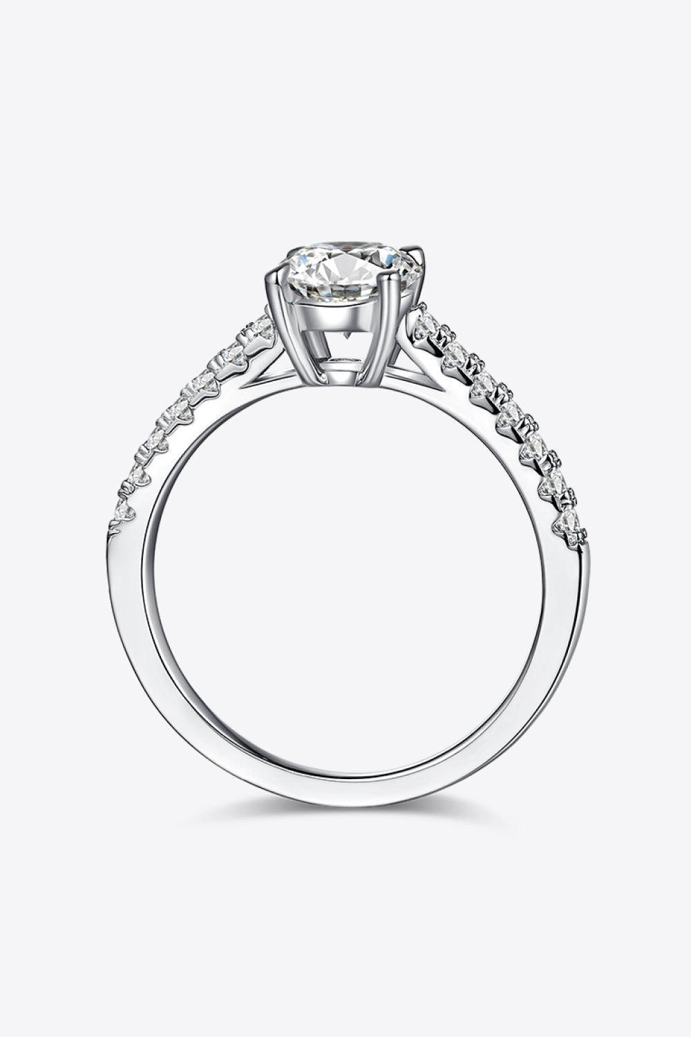 Unending Delight Side Stone 1 Carat Moissanite Ring - MXSTUDIO.COM