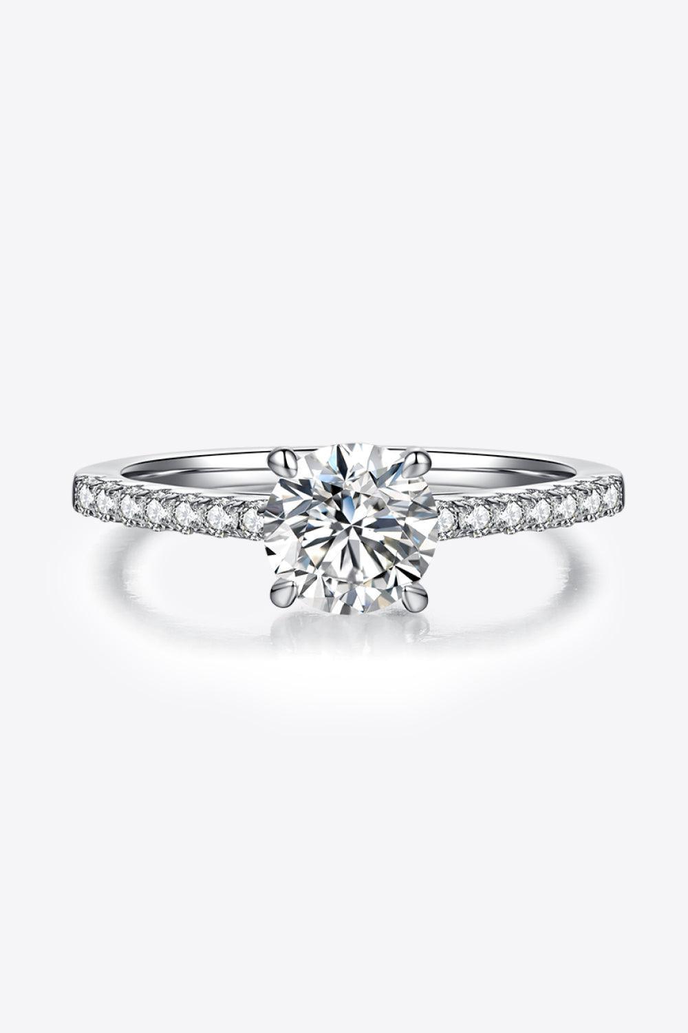 Unending Delight Side Stone 1 Carat Moissanite Ring - MXSTUDIO.COM