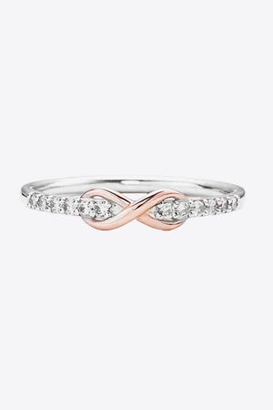 Unfading Charm Contrast Sterling Silver Zircon Ring - MXSTUDIO.COM