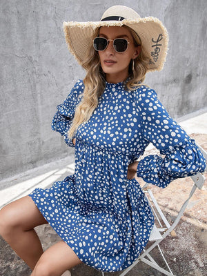 Unflappable A-Line Long Sleeve Tiered Dress - MXSTUDIO.COM