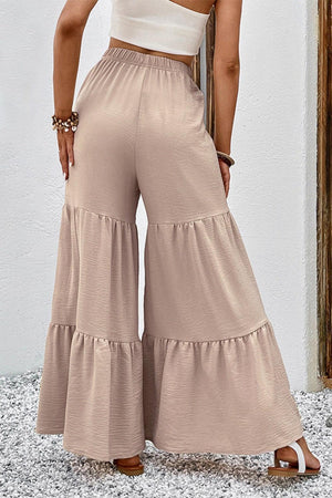 Unforgettable Flare High Waist Tiered Palazzo Pants - MXSTUDIO.COM