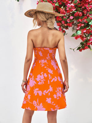 Unforgettable Mini Strapless Floral Dress - MXSTUDIO.COM