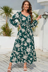 Unforgettable Vacation Floral Long Sleeve Maxi Dress - MXSTUDIO.COM