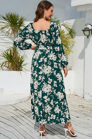 Unforgettable Vacation Floral Long Sleeve Maxi Dress - MXSTUDIO.COM