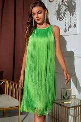 Unique Fringe Sleeveless Dress - MXSTUDIO.COM