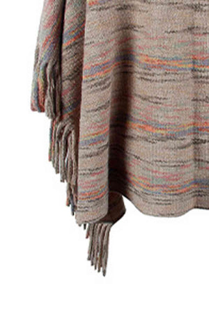 Unique Warmth Half Cloak Sleeve Fringe Poncho - MXSTUDIO.COM