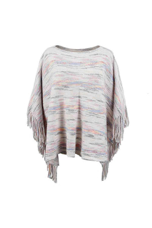 Unique Warmth Half Cloak Sleeve Fringe Poncho - MXSTUDIO.COM