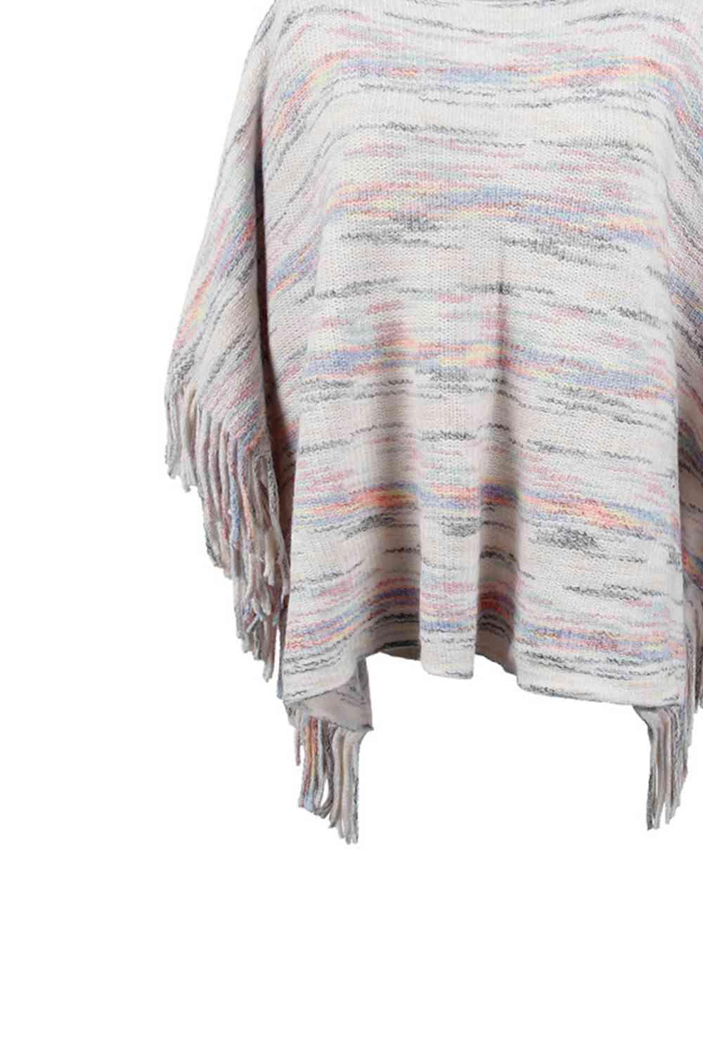 Unique Warmth Half Cloak Sleeve Fringe Poncho - MXSTUDIO.COM