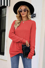 Uniquely Warm Twist Front Sweater - MXSTUDIO.COM