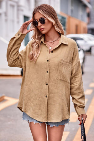 Unordinary Day Oversized Button Down Shirt - MXSTUDIO.COM