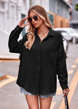 Unordinary Day Oversized Button Down Shirt - MXSTUDIO.COM