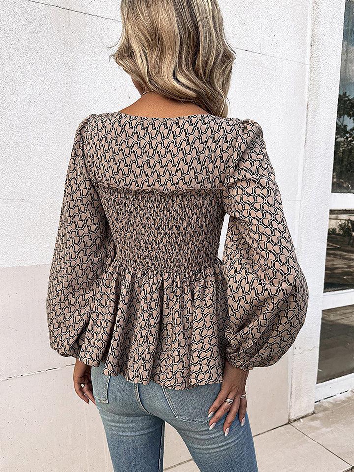 Unordinary Sunday Long Sleeve Peplum Top - MXSTUDIO.COM