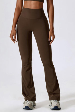 Unparalleled Comfort Active High Waist Flare Leg Pants - MXSTUDIO.COM