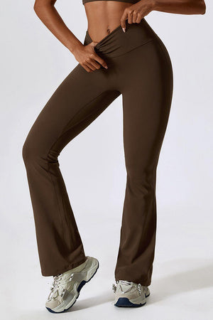 Unparalleled Comfort Active High Waist Flare Leg Pants - MXSTUDIO.COM