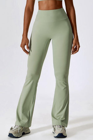 Unparalleled Comfort Active High Waist Flare Leg Pants - MXSTUDIO.COM