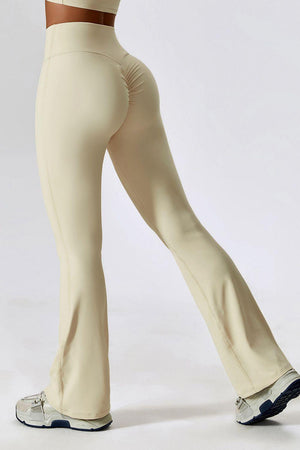 Unparalleled Comfort Active High Waist Flare Leg Pants - MXSTUDIO.COM