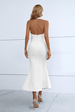 Unreal Beauty Halter Neck Fishtail Dress - MXSTUDIO.COM