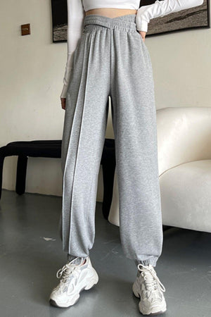 Unrestricted Crisscross Long Inseam Sweatpants - MXSTUDIO.COM