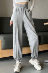 Unrestricted Crisscross Long Inseam Sweatpants - MXSTUDIO.COM