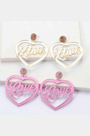 Uplifting Aura Love Heart Dangle Earrings-MXSTUDIO.COM