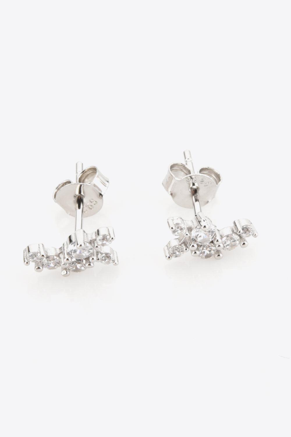 Uppermost Zircon 925 Sterling Silver Stud Earrings - MXSTUDIO.COM