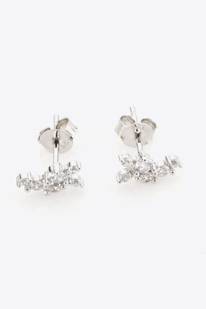 Uppermost Zircon 925 Sterling Silver Stud Earrings - MXSTUDIO.COM