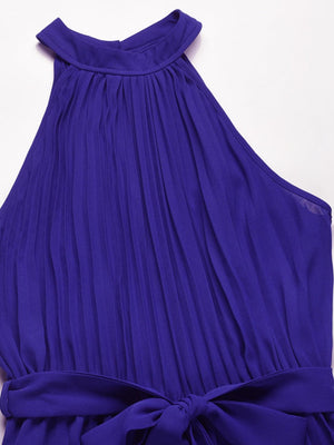 a purple dress with a bow on the front