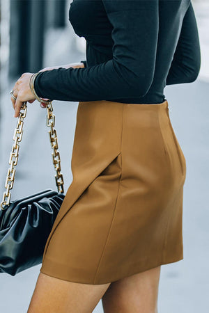 Urban Style Leather Mini Skirt - MXSTUDIO.COM