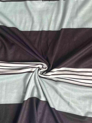 a close up of a black and white striped fabric