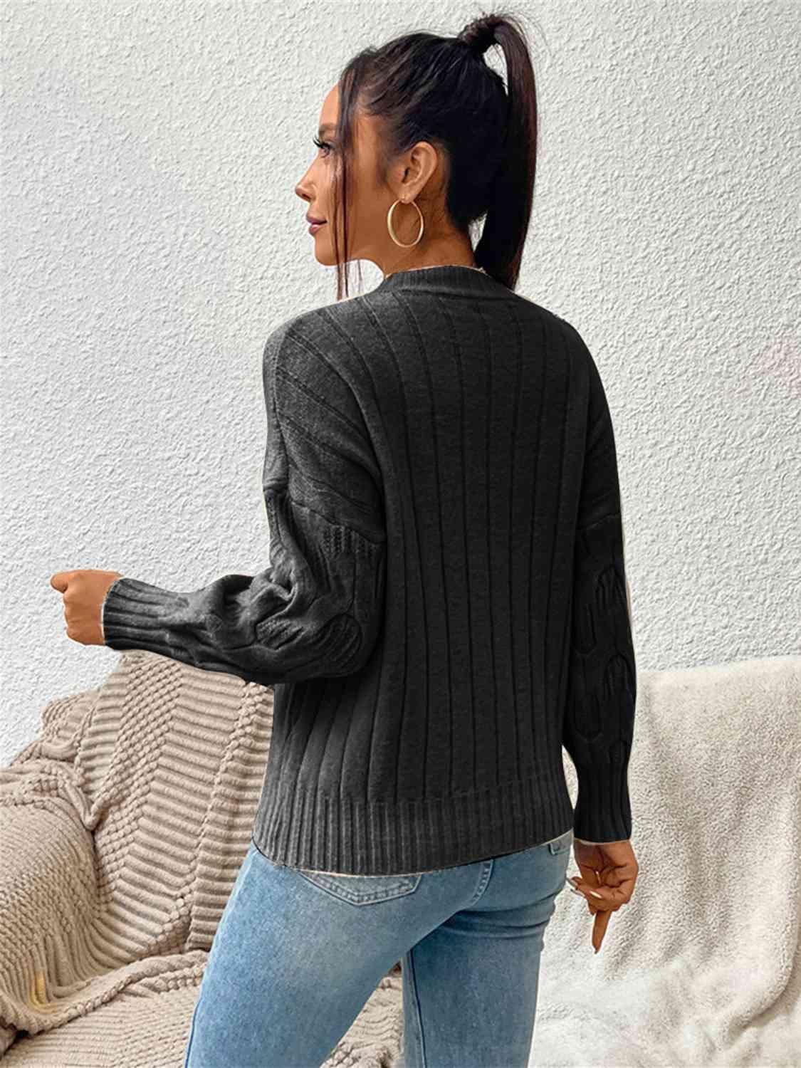Urban Warmth Long Sleeve Knit Sweater - MXSTUDIO.COM