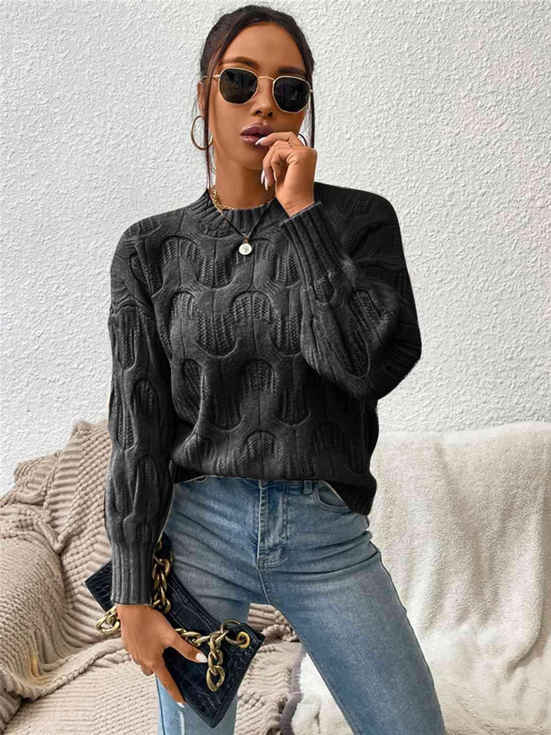 Urban Warmth Long Sleeve Knit Sweater - MXSTUDIO.COM
